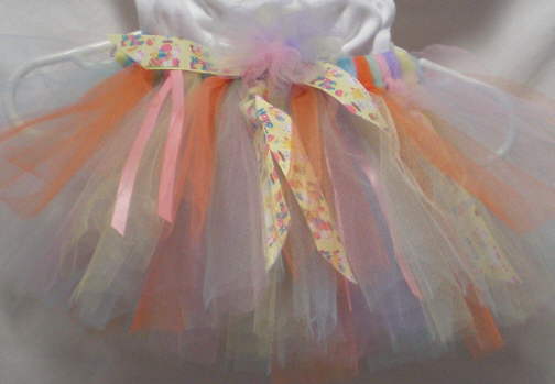 EASTER TUTU WITH YELLOW EASTER RIBBON