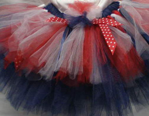 RED, WHITE AND BLUE 2 LAYER TUTU